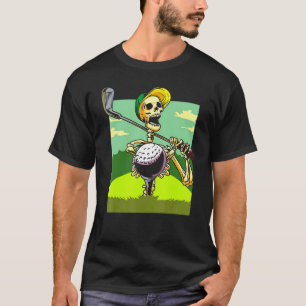 T-shirt Golf Squelette Halloween Hommes Golf Halloween Gol