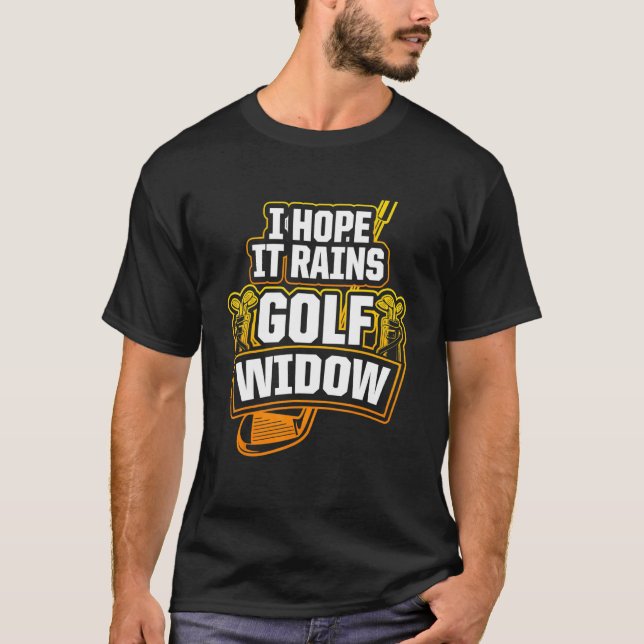 T-shirt Golf Widow Femme Pluie Golfeur Golfing (Devant)