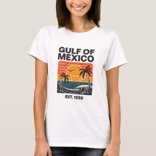 T-shirt Golfe du Mexique Est. 1550 - Plage tropicale Vinta