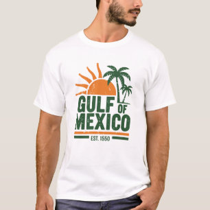 T-shirt Golfe du Mexique Est. 1550 - Plage tropicale Vinta