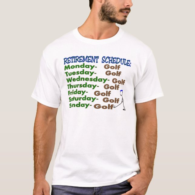 T-shirt GOLFEUR de programme de retraite (Devant)