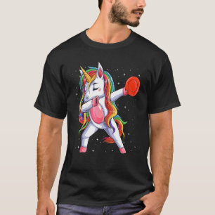 T-shirt Golfeur Licorne Dabbing Joueur de Golf Disc Flying