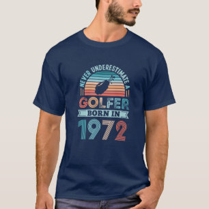 T-shirt Golfeur Né En 1972 50E Anniversaire Gift Golfing