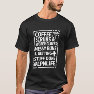 T-shirt Gommage au café et gants en caoutchouc LPN, infirm