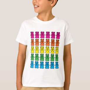 T-shirt gommeux d'ours d'arc-en-ciel