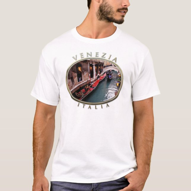 T-shirt Gondoles sur un canal vénitien (Devant)