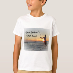 T-shirt Gone Fishin" avec Papa Kids Shirt