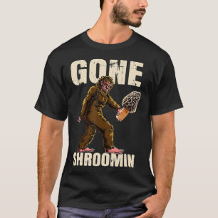 T-shirt Gone Shrooming Bigfoot Morel Champignon Hunter Sas
