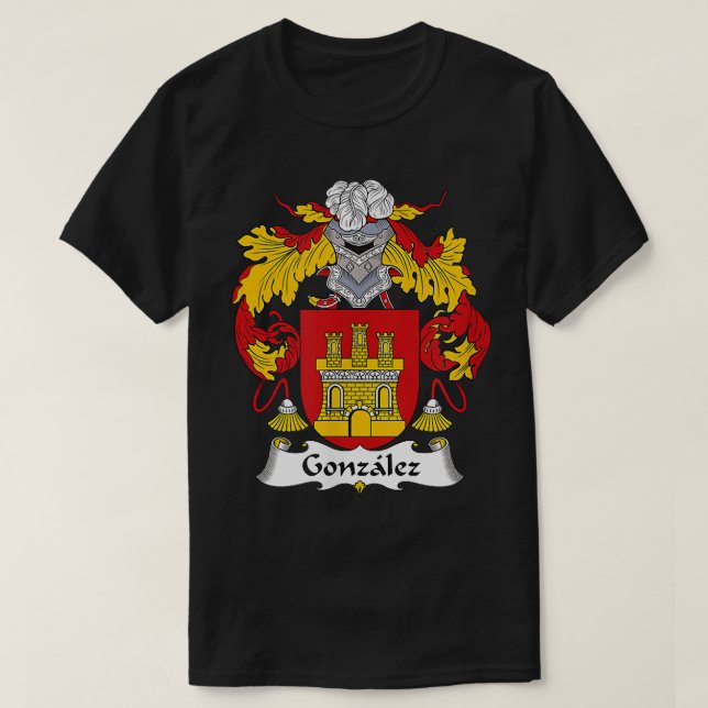 T-shirt Gonzalez Armoiries de la famille Crest  (Design devant)