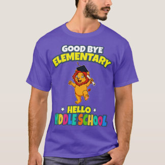 T-shirt Good Bye élémentaire Bonjour diplôme du collège
