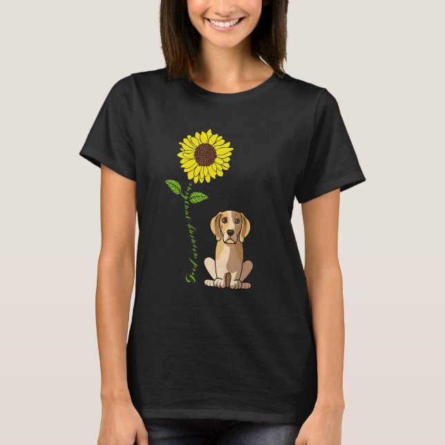 T-shirt Good Morning Sunshine Love My Beagle Chien Maman (Devant)