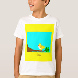 T-shirt Good Morning Yellow Bird Boys White Basic T Shirt