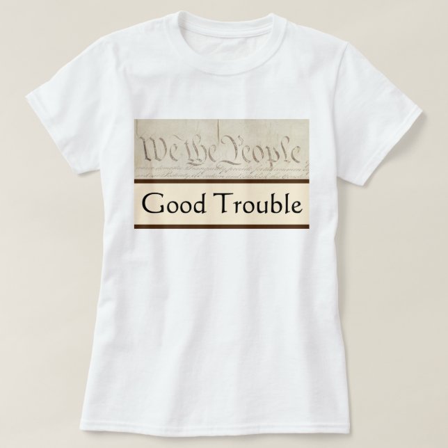 T-shirt Good Trouble Democracy Is An Act John Lewis (Design devant)