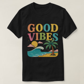 T-shirt GOOD VIBES Glitter Typography