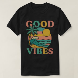 T-shirt GOOD VIBES Glitter Typography