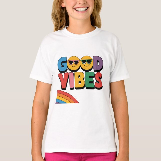 T-shirt Good Vibes : Rainbow Edition (Devant)