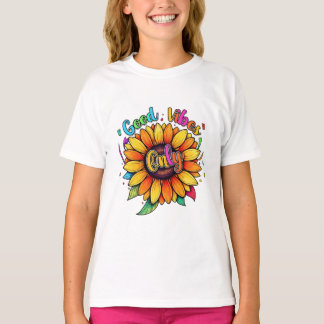 T-shirt Good Vibes seulement - Colorée Floral Edition