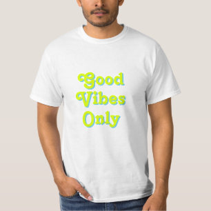 T-shirt Good Vibes uniquement chartreuse vert clair bleu b