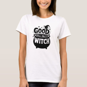 T-shirt Good Witch Black and White Womens Halloween