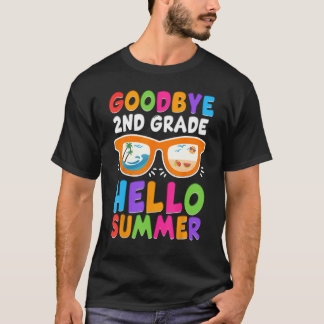 T-shirt Goodbye 2nd Grade Boys Kids Hello Summer Last Day 