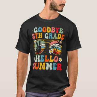 T-shirt Goodbye 5th Grade Hello Summer Groovy Fifth Grade