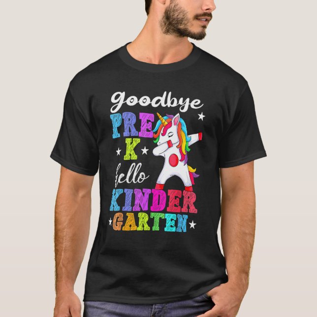 T-shirt Goodbye Preschool Graduation Hello Kindergarten Pr (Devant)