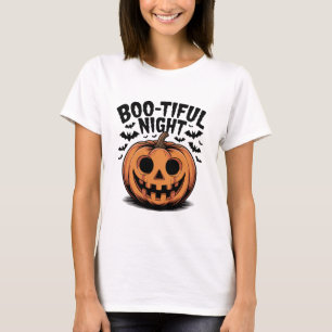 T-shirt Goofy Jack-O’-Lantern Citrouille Face Art