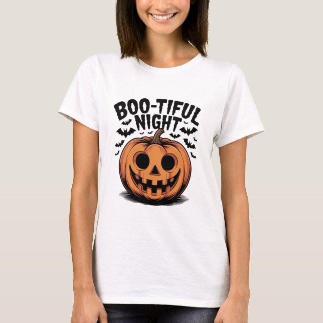 T-shirt Goofy Jack-O’-Lantern Citrouille Face Art (Devant)