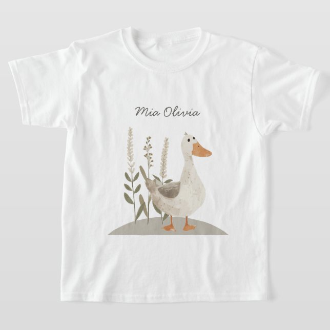 T-shirt goose goose Kids Aquarelle Cute (Poser)