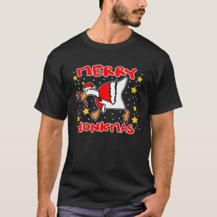 T-shirt Goose Meurtre Sucre de canne Mème Joyeux Honkmas N