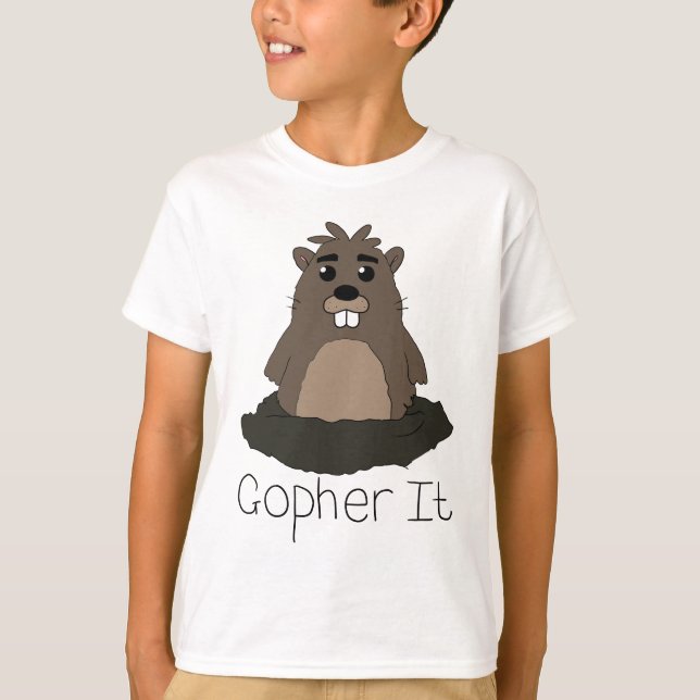 T-shirt Gopher il ! (Allez pour lui !) (Devant)