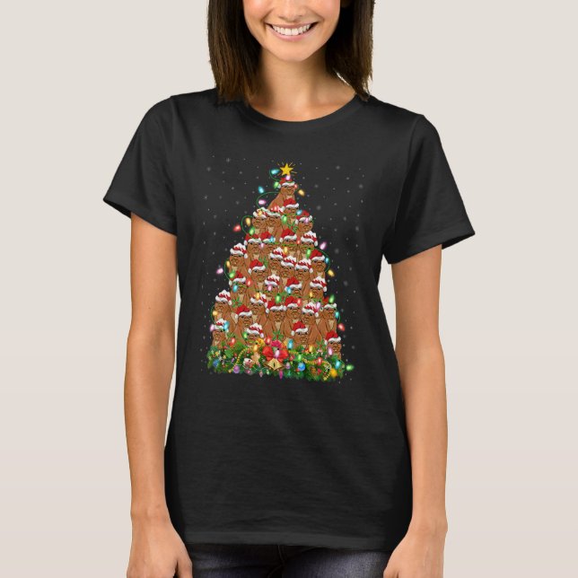 T-shirt Gopher  Xmas Lights Santa Gopher Christmas Tree (Devant)