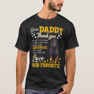 T-shirt Gordon Setter Cher Papa Merci D'Être Mon Da