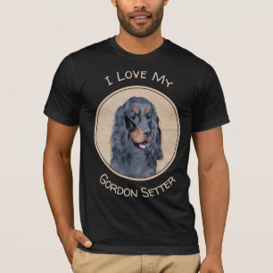 T-shirt Gordon Setter Peinture - Joli art original chien