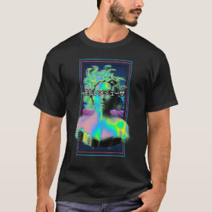 T-shirt Gorgée de mythologie de la méduse Vaporwave en méd