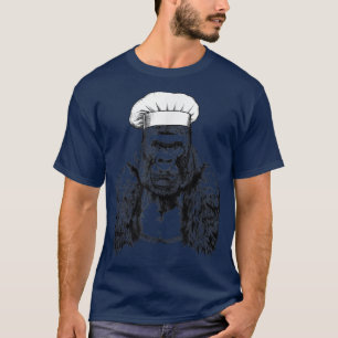 T-shirt Gorilla Animal Chef Drôle Cuisine Cook
