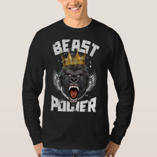 T-shirt Gorilla Beast Power Motivation Bodybuilding Gym Wo