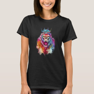 T-shirt Gorilla King Motivation Beast Workout Gym Succès