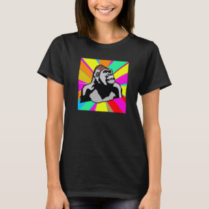 T-shirt Gorilla Pop Art coloré Gorilla MultiColor Animal
