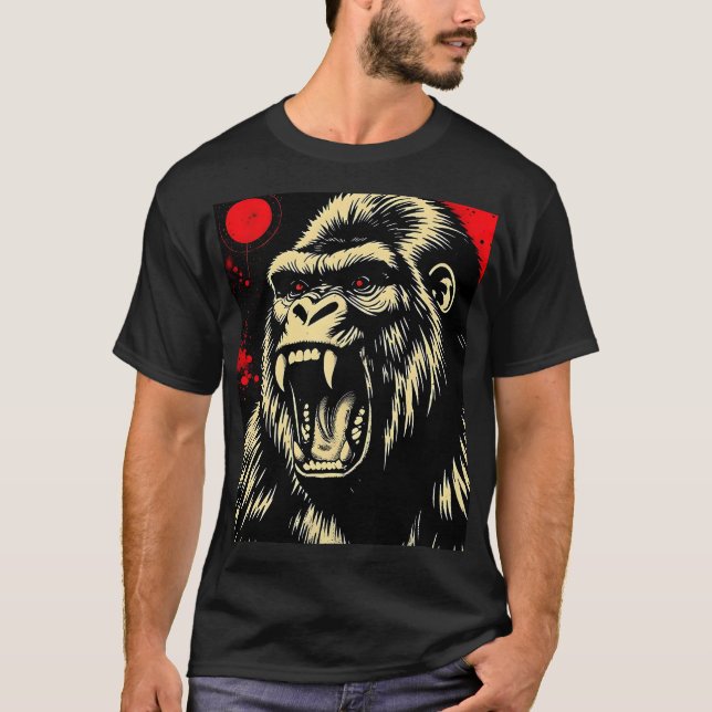 T-shirt Gorilla Retro (Devant)