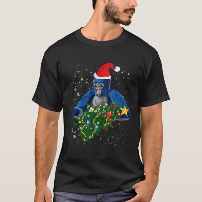 T-shirt Gorilla Tag de Noël amusant  (Devant)