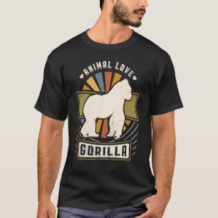 T-shirt Gorilla Vintage Classic Retro Animal