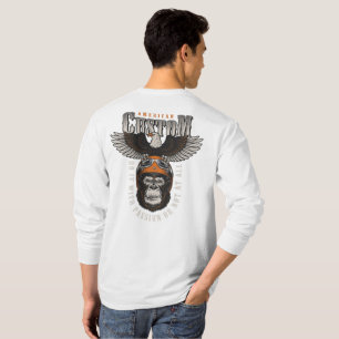 T-shirt Gorille Américain Motocyclette Motard Vintage Aigl