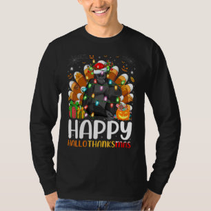 T-shirt Gorille Halloween Noël Joyeux Hallothanksmas