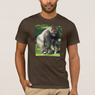 T-shirt Gorille masculin de plaine de Silverback se levant