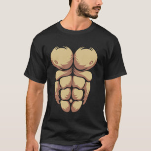 T-shirt Gorille Musclé Déguisement Fancy Dress Crop Carnav