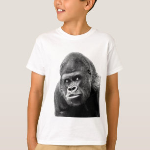 T-shirt Gorille noire blanche