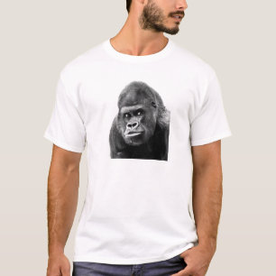 T-shirt Gorille noire blanche