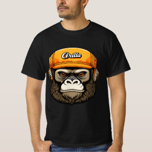 T-shirt Gorille portant des écouteurs amusant