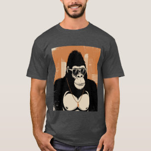 T-shirt gorille stylisée